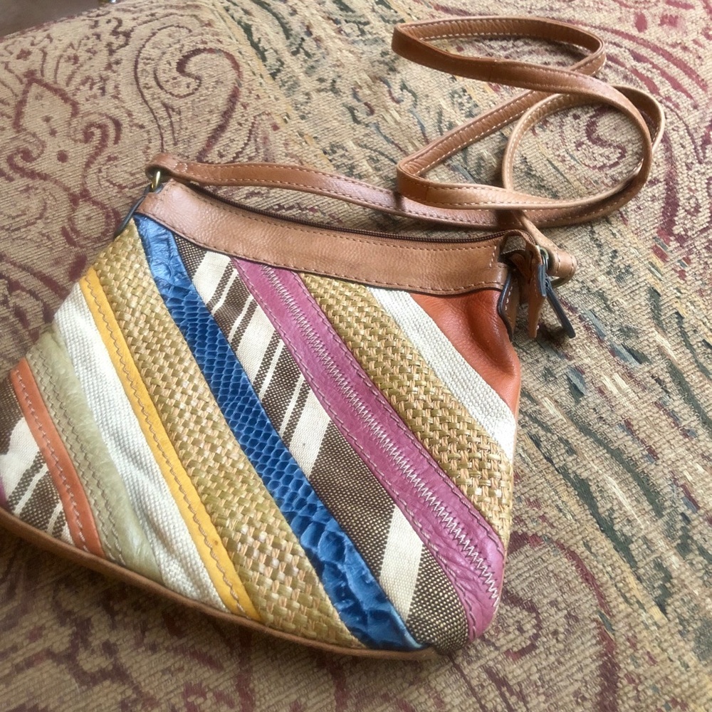 Leather Fossil cross body bag